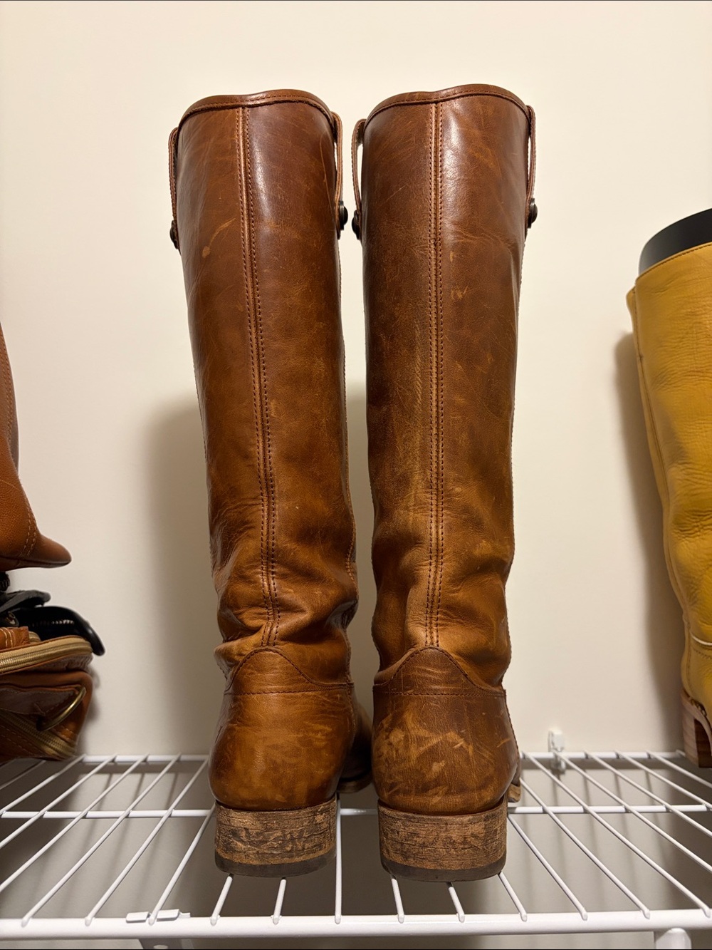 Women’s Tall Brown Leather Riding Boots - Frye Size 8 - Picture 2 of 4